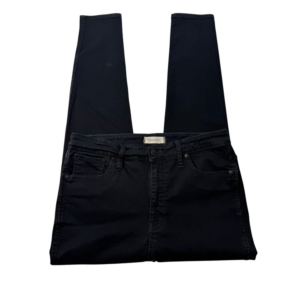 Madewell High Rise Skinny Jeans Black Stretch Denim Ankle Womens Size 32 - Picture 3 of 10